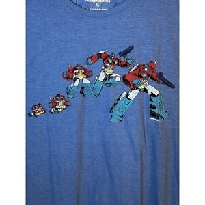 Transformers Optimus Prime Graphic Short Sleeve T-Shirt‎ Blue Mens 3XL